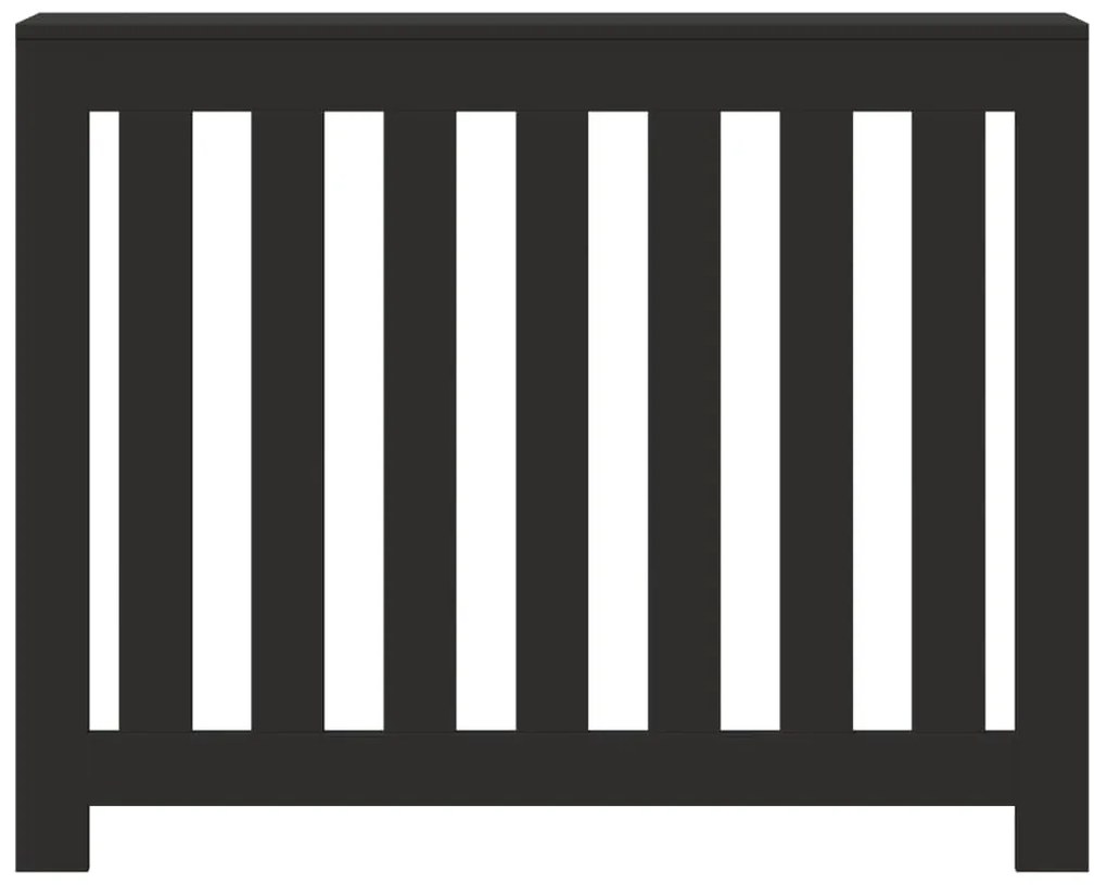 Cobertura de radiador 104x20x82 cm derivados de madeira preto