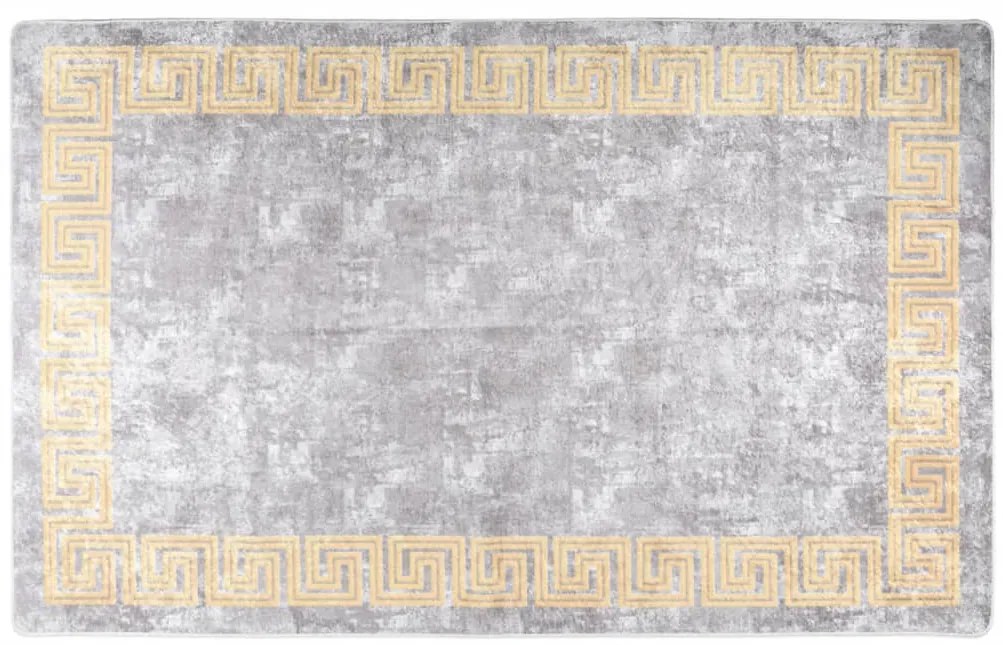 Tapete lavável antiderrapante 160x230 cm cinzento