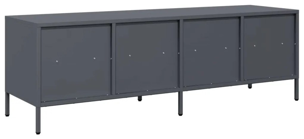 Móvel de TV 135x39x43,5 cm aço laminado a frio antracite