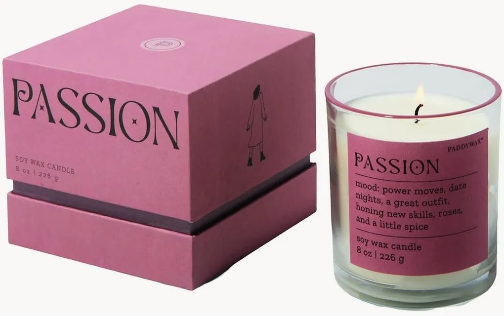 Vela perfumada Passion (açafrão, rosa)