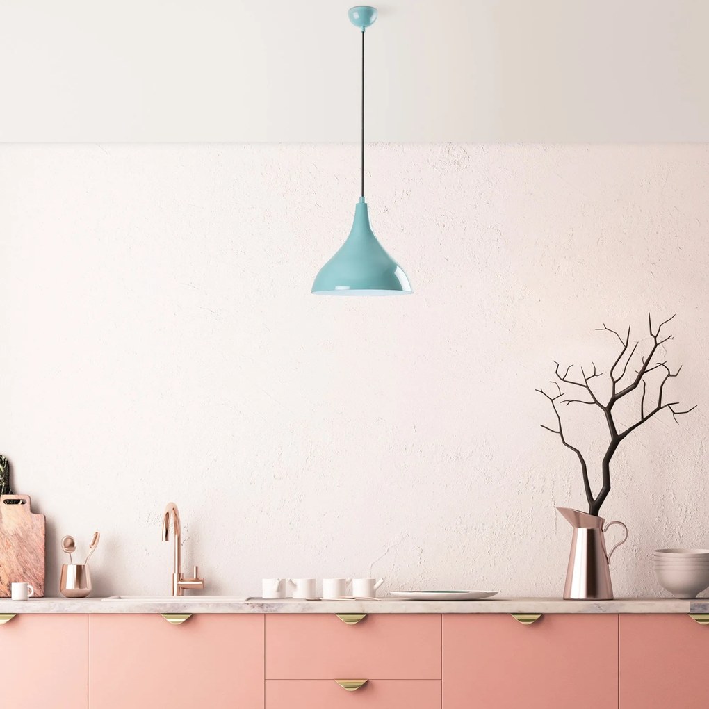 Candeeiro de Teto Bıtlıs – Turquesa – Ø22 h:26 cm