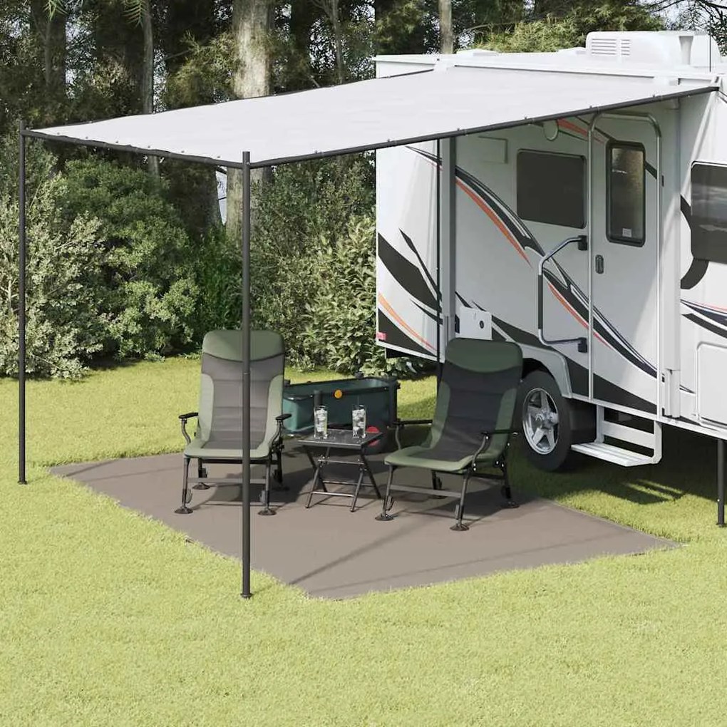 vidaXL Tapete para Barraca Cinzento-claro 250 x 400 cm Polietileno