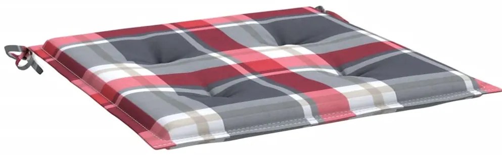 Almofadões cadeiras jardim 4pcs tecido oxford xadrez vermelho