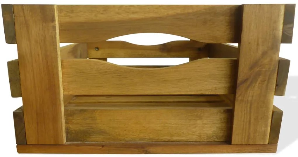 Conjunto de caixas para maçãs 2 pcs madeira de acácia maciça