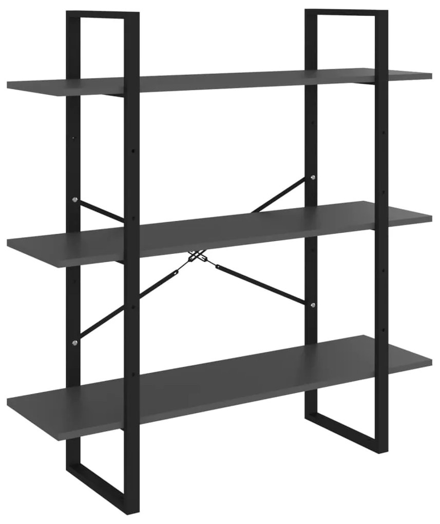Estante com 5 prateleiras 100x30x175cm derivados madeira cinza