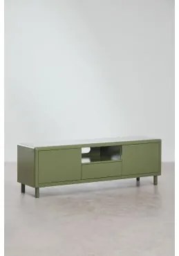 Móvel Tv Em Aço Michigan Verde Azeitona Intenso & ↔︎ 150 Cm - Sklum