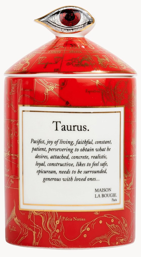 Vela perfumada artesanal Taurus (mandarina, sândalo e patchouli)