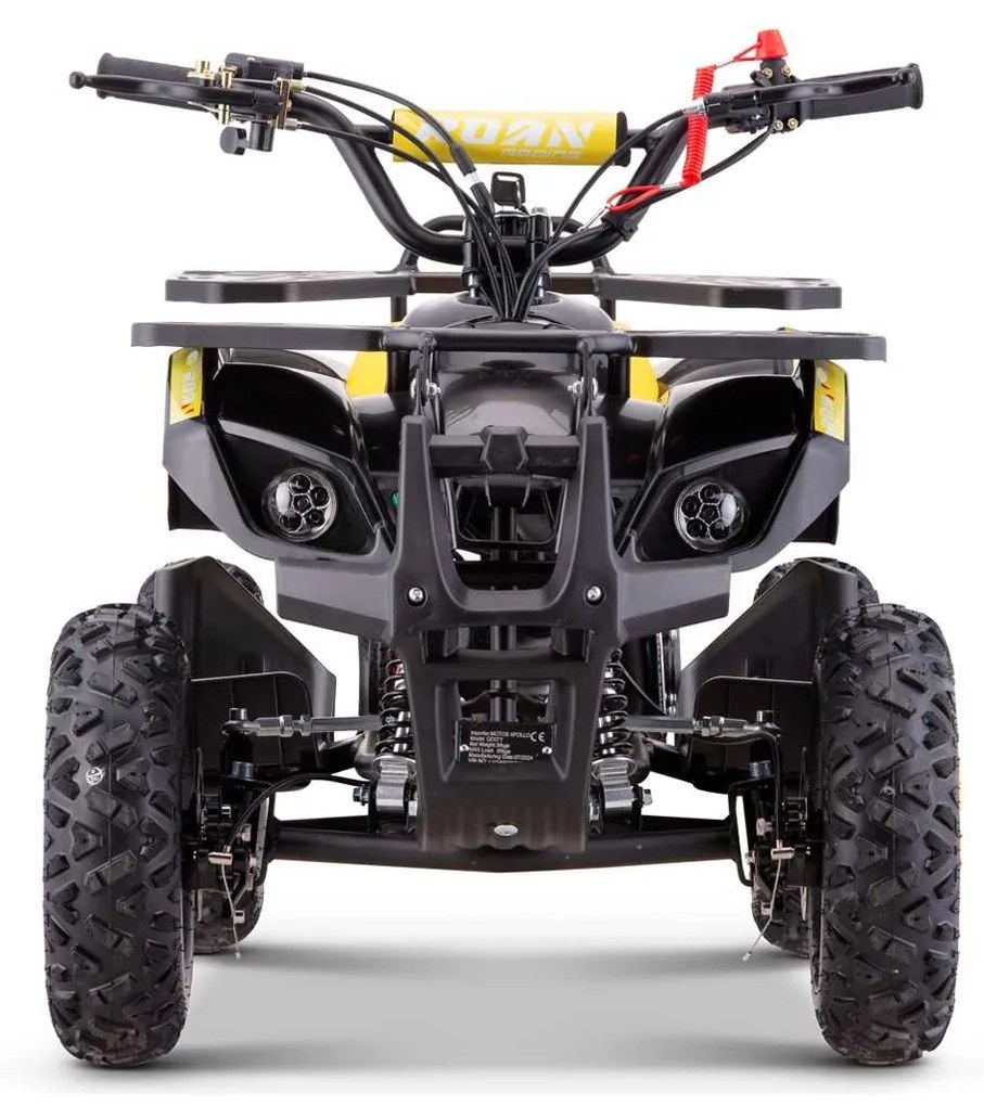 MINI MOTO 4 GASOLINA PARA CRIANÇAS PANDA R6 49CC 4.5CV AMARELA