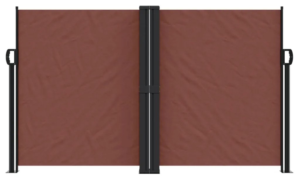 Toldo lateral retrátil 140x600 cm castanho