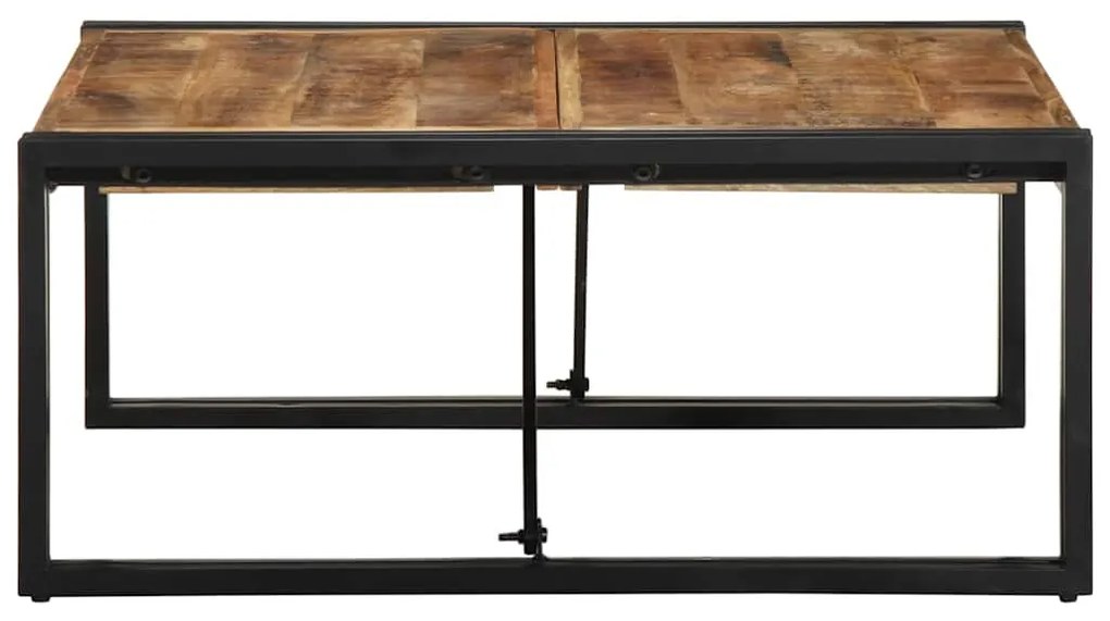 Mesa de centro 80x80x35 cm madeira de mangueira áspera maciça