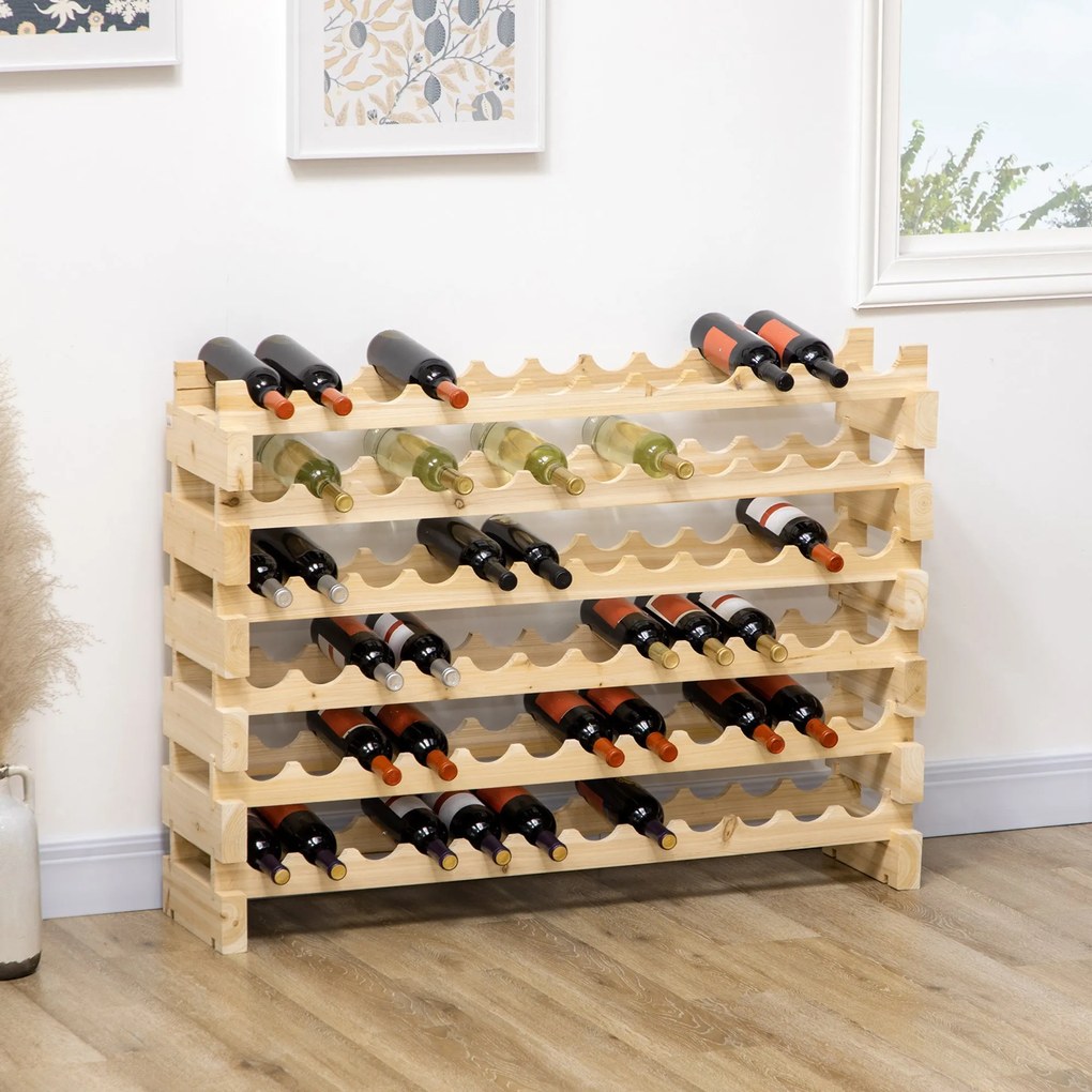 Suporte para Garrafas de Vinho para 72 Garrafas Garrafeira com 6 Nívei