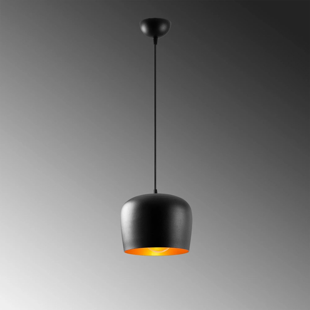 Candeeiro Suspenso Dodo – Preto – 22 x 22 cm
