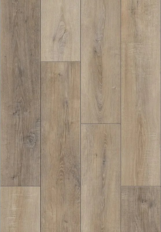 Mexen Casa Grande painéis de vinil 1227 x 187 mm LVT Dryback 2,5 mm, base em PVC, 4 V-Fuga, Carvalho