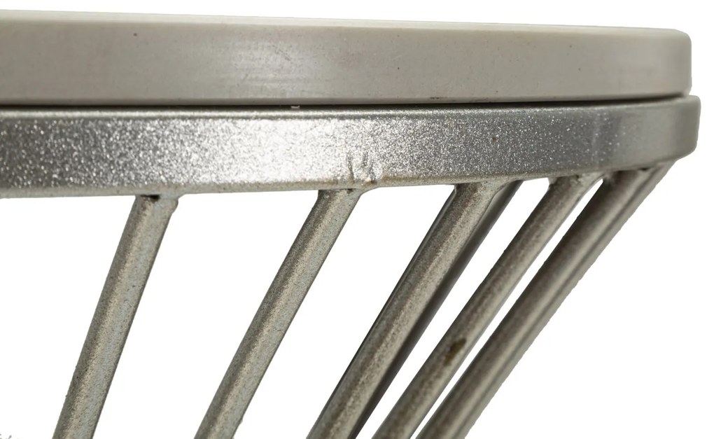 MESA DE APOIO Ø 50X100 CM PRATEADO