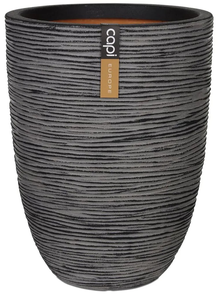 424230 Capi Vaso elegante e baixo Nature Rib 46x58 cm antracite KOFZ783