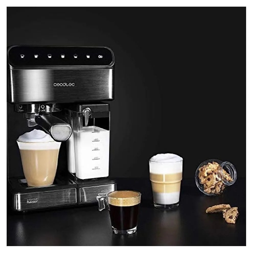 Máquina de café semiautomática Power Instant-ccino 20 Touch Serie Nera 20 bares de pressão, capacidade 1,4 L, sistema de aquecimento por ThermoBlock e