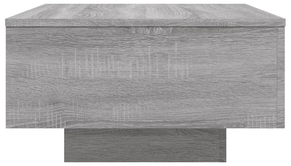 Mesa de centro com luzes LED 55x55x31 cm cinzento sonoma