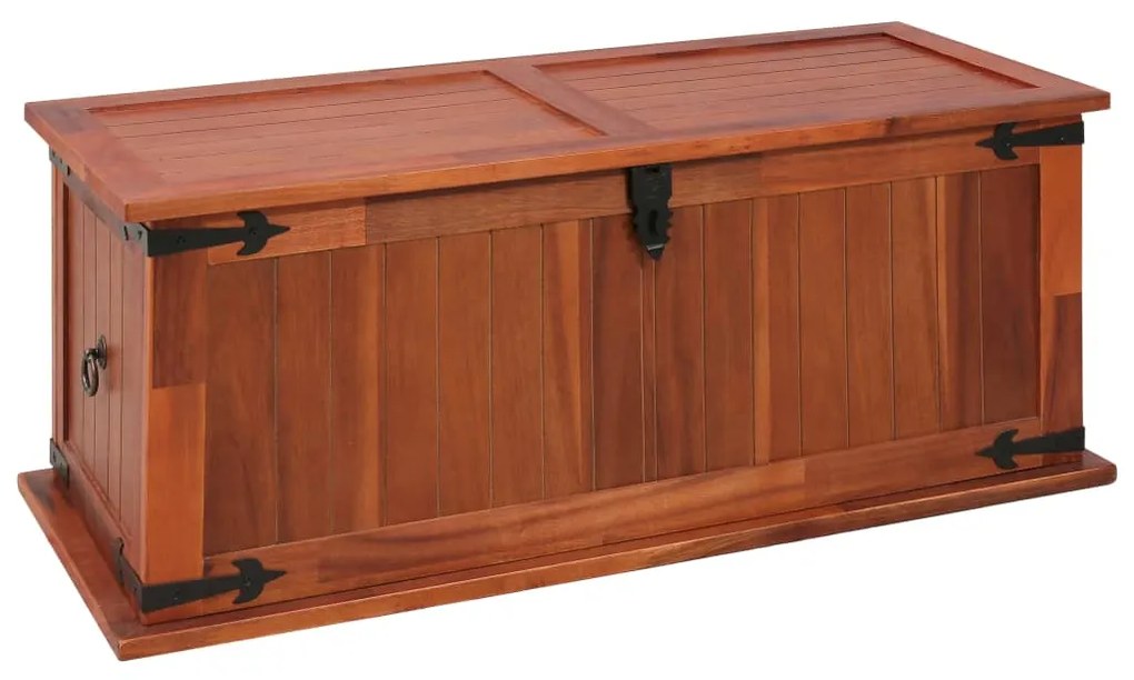 247242 vidaXL Arca de arrumação 90x45x40 cm madeira de acácia maciça