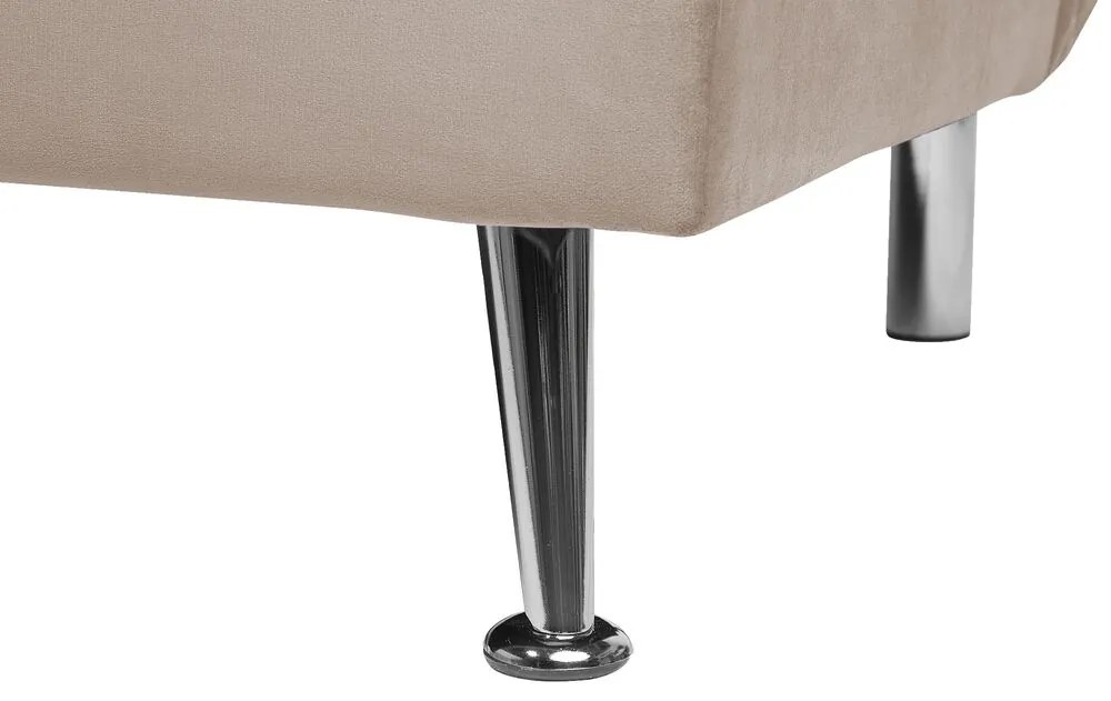 Sofá-cama de 3 lugares em tecido creme HASLE Beliani