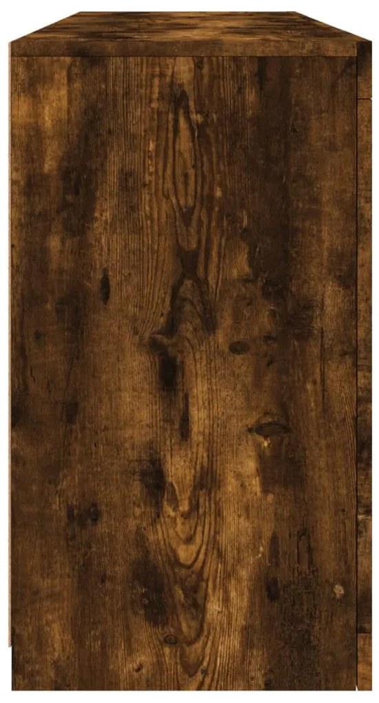 Aparador com luzes LED 163x37x67 cm carvalho fumado