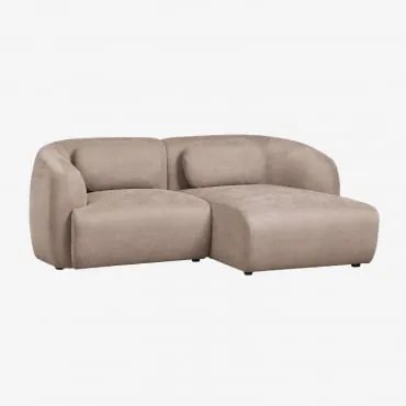 Sofá Modular Chaise Longue Direito De 2 Peças Em Chenille Coquette Chenille Castanho Trigo - Sklum