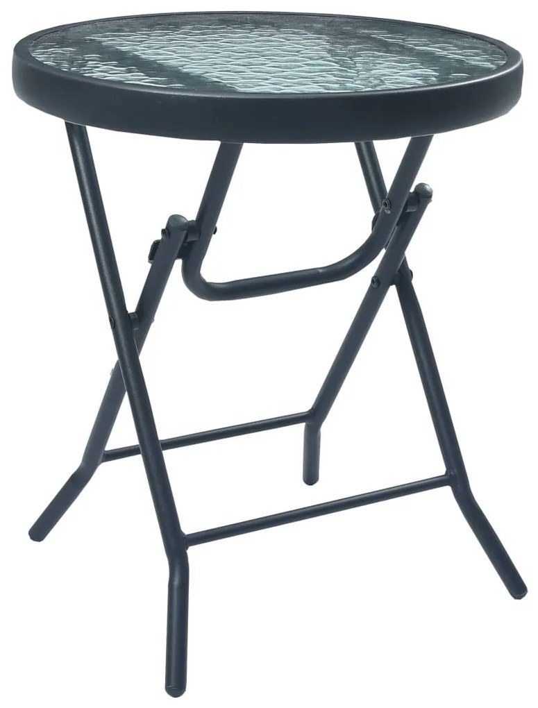 3 pcs conjunto de bistrô aço cinzento-acastanhado