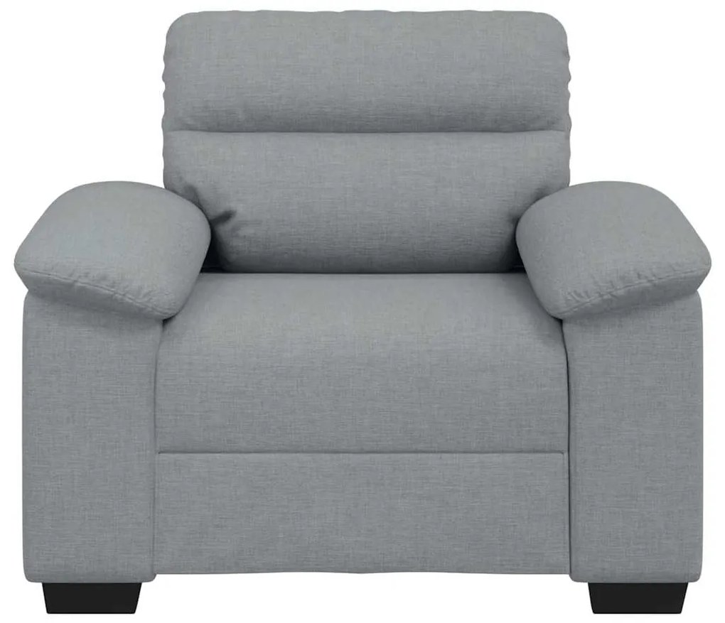 Poltrona tecido 60 cm cinzento-claro