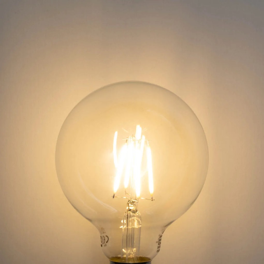 Conjunto de 5 Lâmpadas LED E27 Reguláveis G95 5W 450lm 2700K