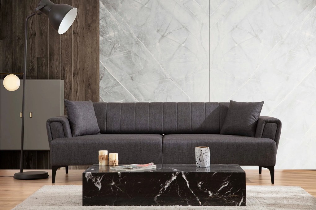 Sofá-cama de 3 Lugares Hamlet – Cinzento Escuro – 230x95x77 cm