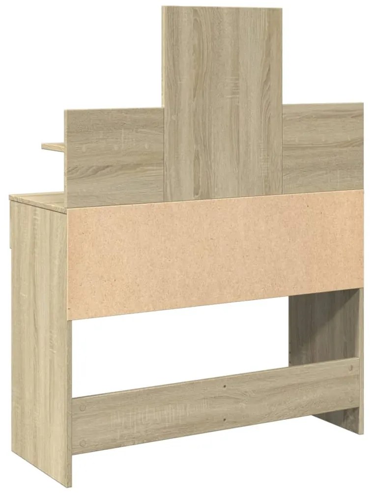 Toucador com LEDs 100x40x130 cm carvalho sonoma