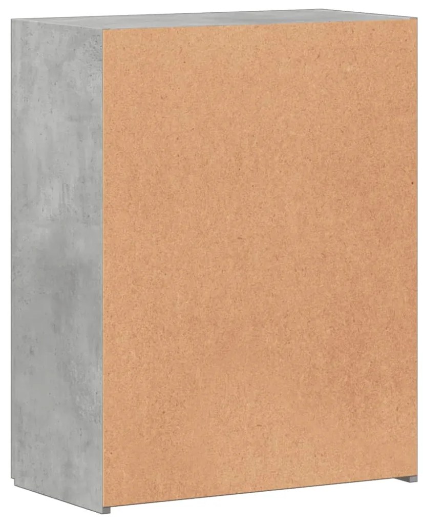 Arquivador 60x32x77,5 cm derivados de madeira cinzento cimento