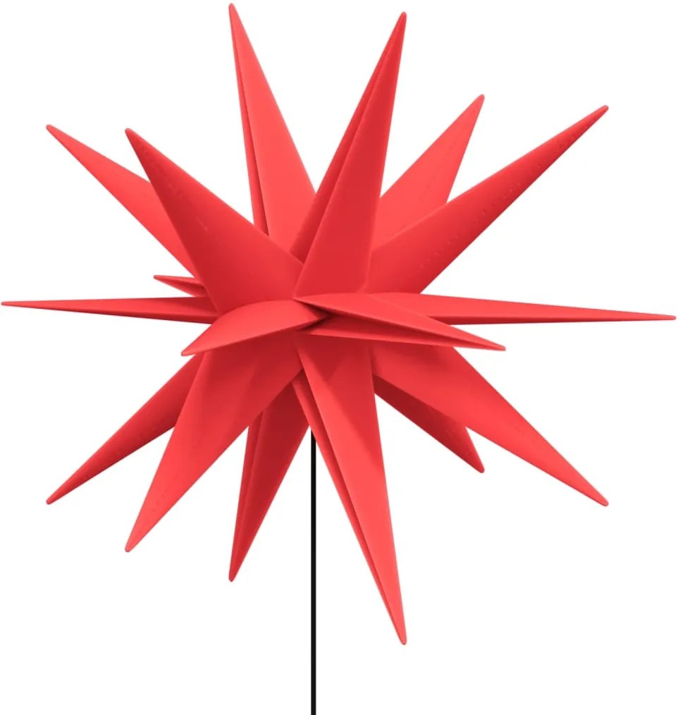 Luzes de Natal com espigões 3 pcs LEDs dobrável 57 cm vermelho
