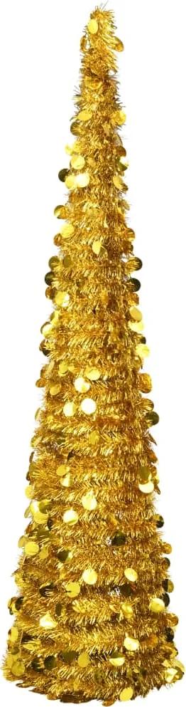 Árvore de Natal pop-up artificial 180 cm PET dourado