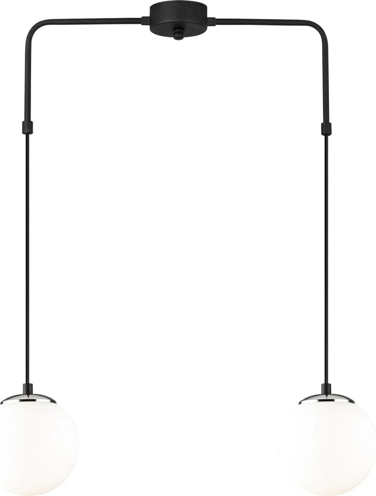 Candeeiro de Teto Uzum – Preto e Branco – 60 x 15 cm