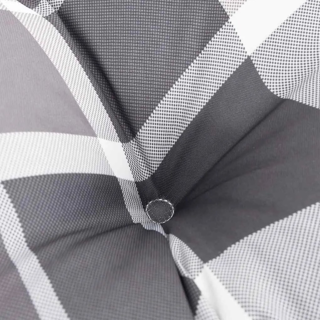 Almofadões para paletes 3 pcs tecido xadrez cinzento
