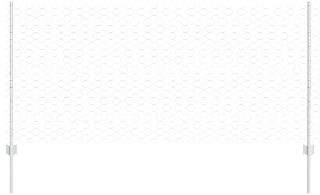 Postes de Cerca vidaXL 22 pcs U-Channel 100 cm Aço Galvanizado, Cerca
