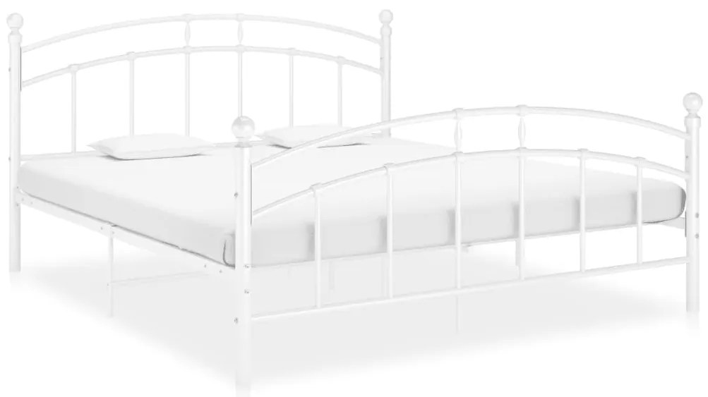 vidaXL Estrutura de cama 140x200 cm metal branco