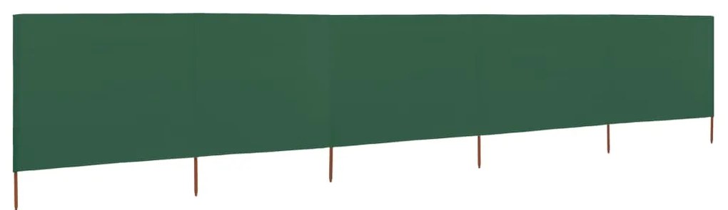 Para-vento com 5 painéis em tecido 600x160 cm verde