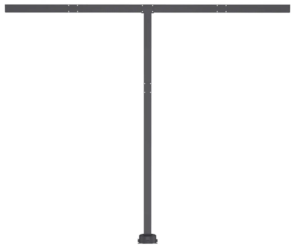 Toldo retrátil manual com LED 350x250 cm antracite