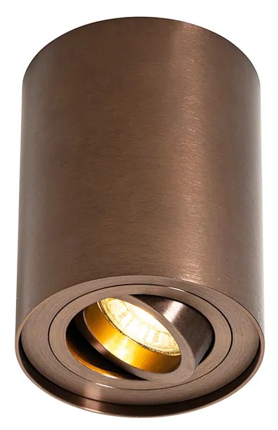 Foco de teto inteligente bronze escuro giratório e inclinável Incl. Wifi GU10 50mm - Rondoo Up