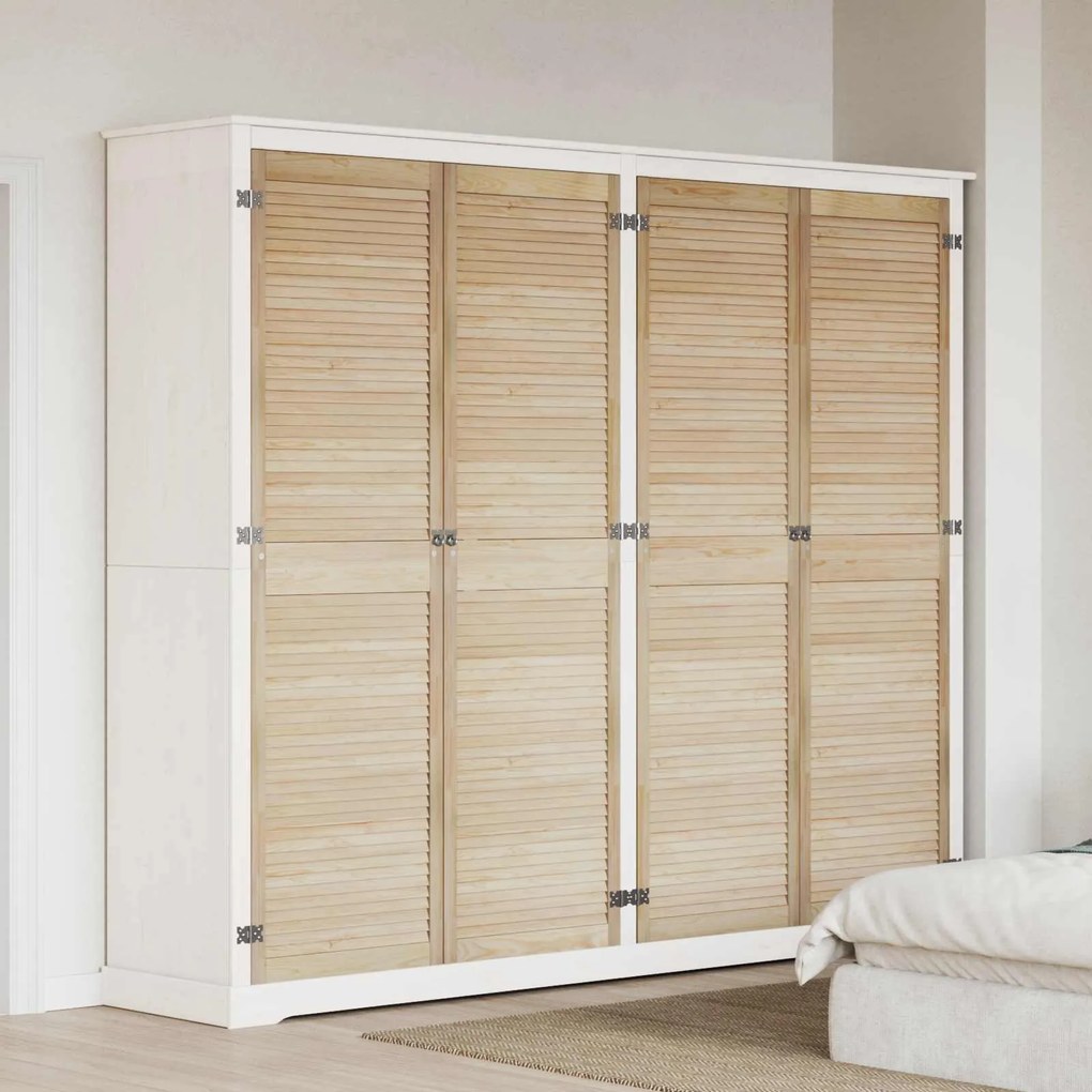vidaXL Porta de Armário com porta 4 pcs Natural 140.5 x 2 x 59.5 cm