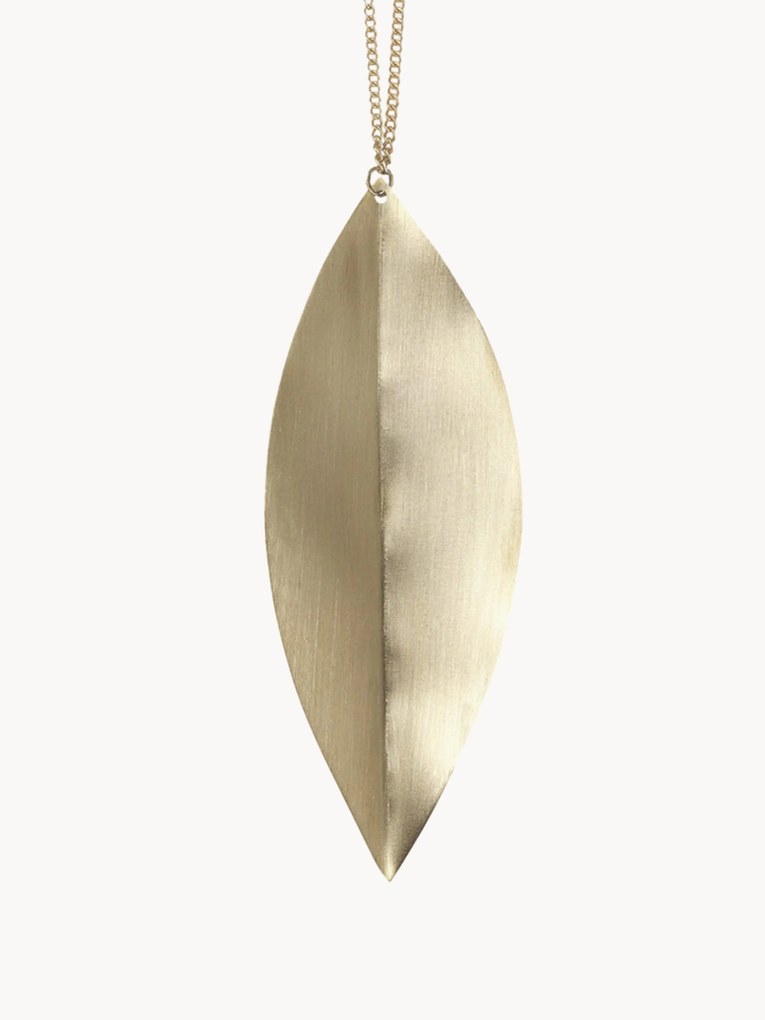 Brass Tree Pendants Leaf, Set of 4