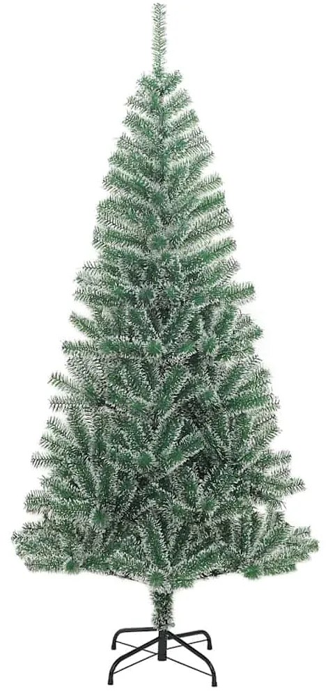 Árvore Natal artificial c/ 300 luzes LED, bolas e neve 210 cm