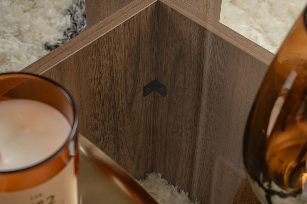 Mesa de Café Flavio - Nogueira - 105cm x 30cm x 65cm