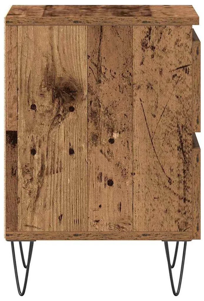 Camas de cabeceira vidaXL 2 pcs Madeira Velha 40x35x50 cm Madeira de e