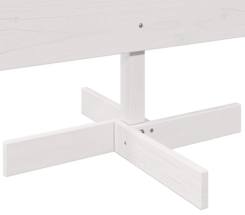 Árvore Natal decorativa 180 cm madeira de pinho maciça branco