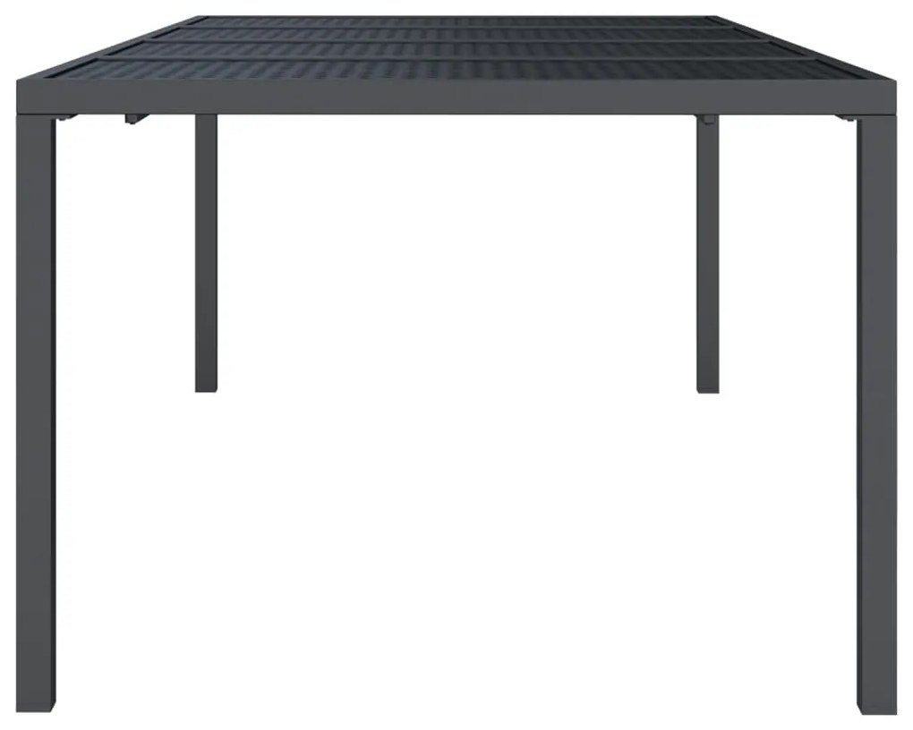 Mesa de jardim 200x100x72 cm aço antracite