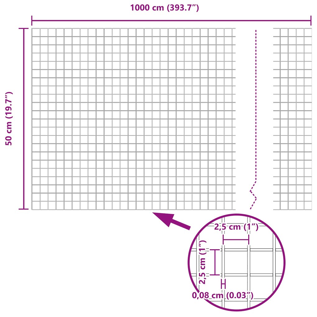 Conjunto de Cerca de Jardim Pacote de 2 Prateado galvanizado