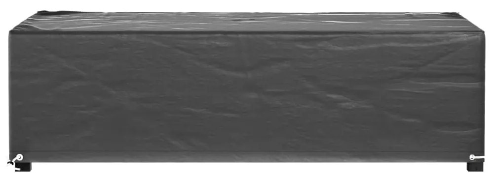 Capas p/ mobília de jardim 2 pcs 8 ilhós 125x70x35cm retangular