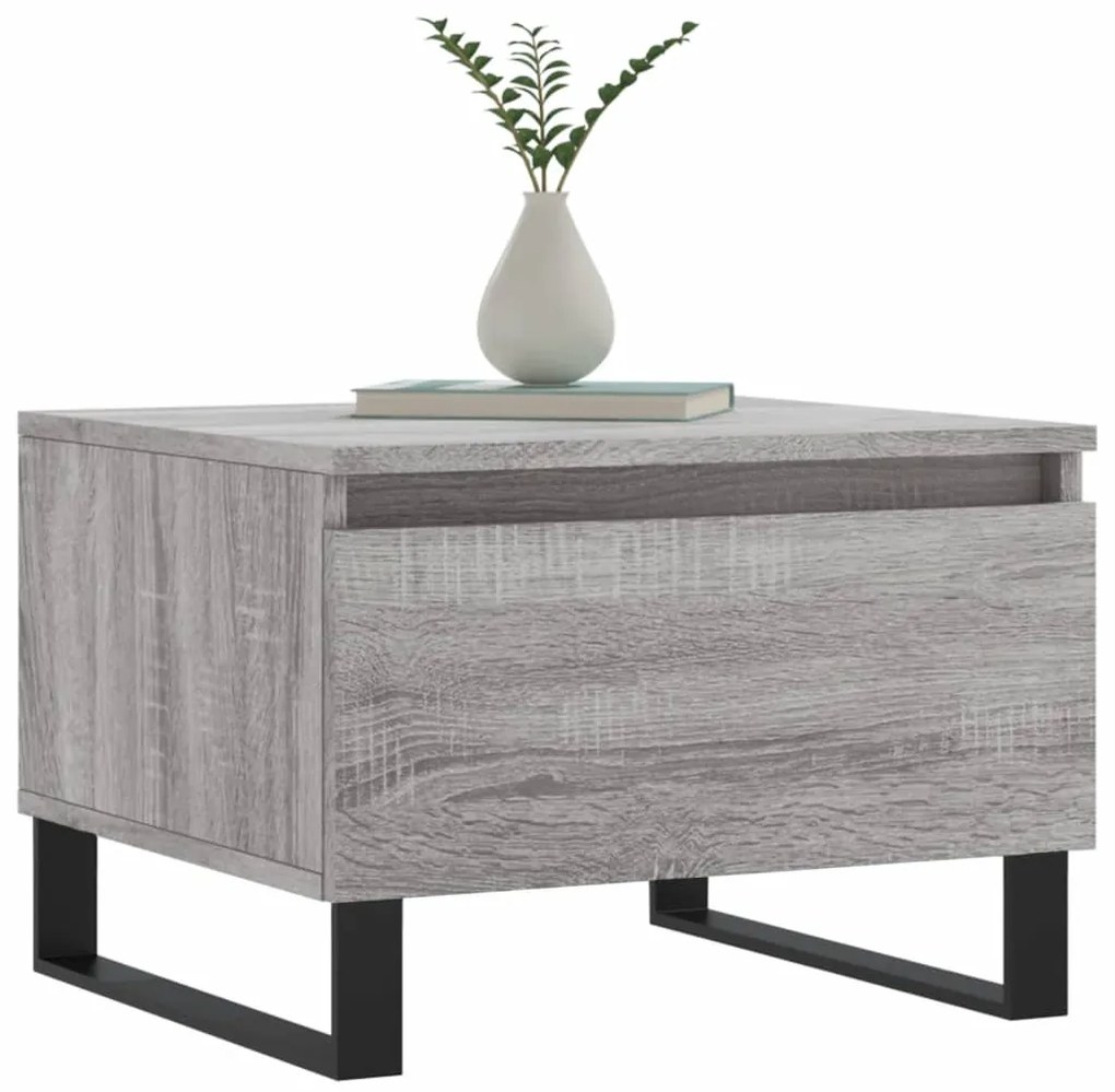 Mesas de centro 2 pcs 50x46x35cm deriv. madeira cinzento sonoma
